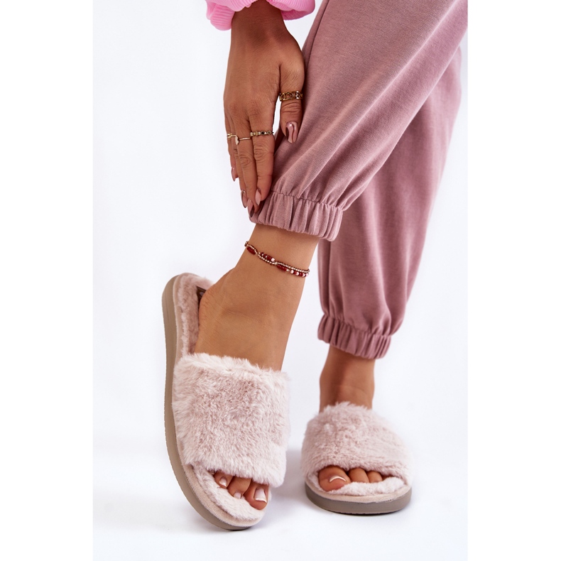 Home Tofflor Tofflor Med Päls Inblu EK-05-011 Beige 1
