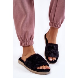 Home Tofflor Tofflor Med Päls Inblu EK-05-014 Svart 1