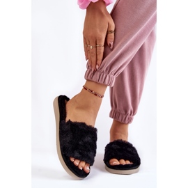 Home Tofflor Tofflor Med Päls Inblu EK-05-014 Svart 2