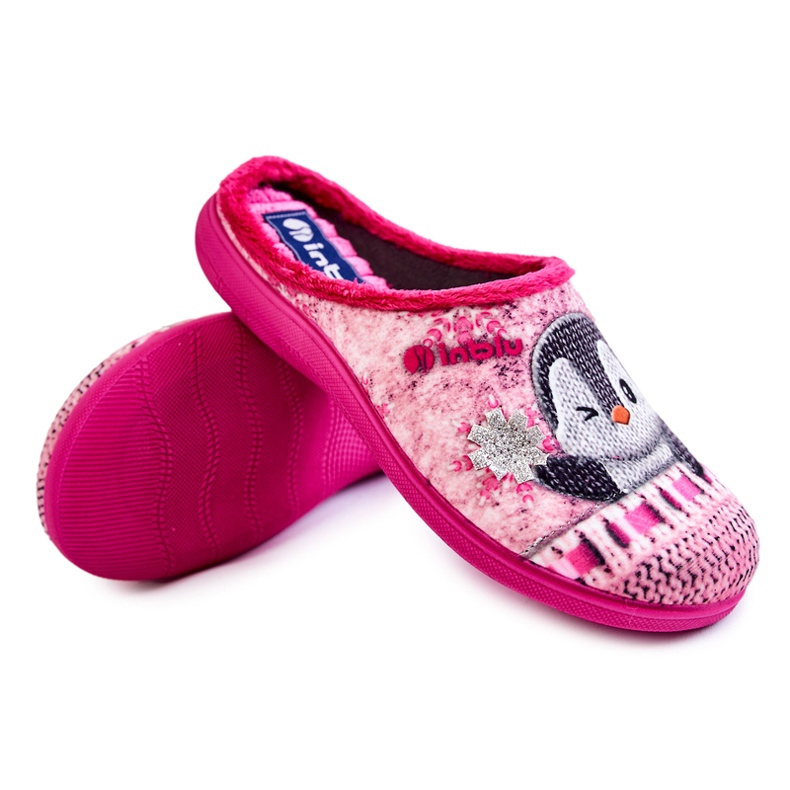 Hemtofflor för kvinnor Penguins Inblu EC-81-023 Rosa 1