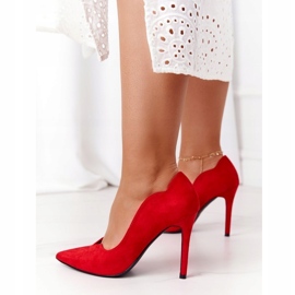 Kvinnor Stilettos Mocka Röd S.Barski Ziger 4