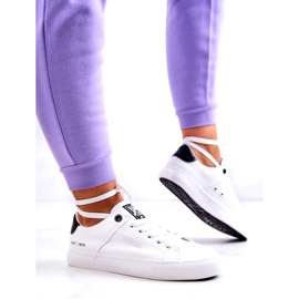 Läder Sneakers Big Star JJ274211 Vit och Svart 2