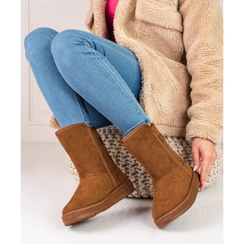 Bruna höga snöstövlar för kvinnor Big Star KK274616 1