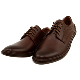 Olivier Herrläderskor 295L BROWN brun 2