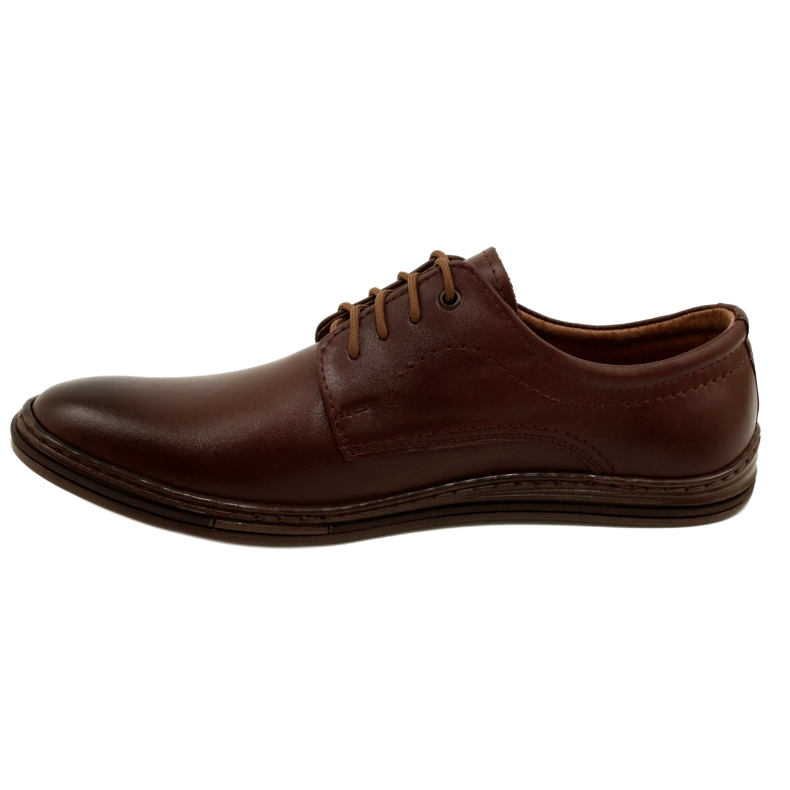 Olivier Herrläderskor 295L BROWN brun 1