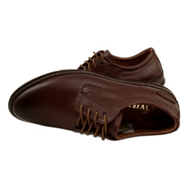 Olivier Herrläderskor 295L BROWN brun 4