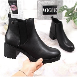 Kvinnors stövlar Jodhpur stövlar på stolpen isolerade svart Sergio Leone 1