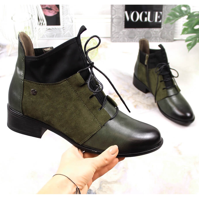 Gröna Jezzi-isolerade slip-on stövlar för kvinnor 1