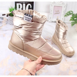 Kvinnors guldmetallic snöstövlar Potocki gyllene 1