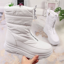 Snöskor för kvinnor med dragkedja, vit Potocki 1