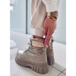 BM Renn Khaki snöstövlar för kvinnor kaki 2