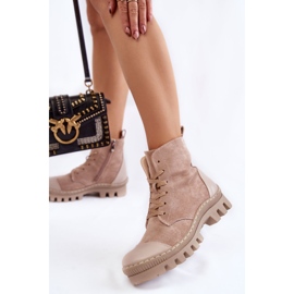 S.Barski Mockastövlar för kvinnor Beige Margot 2