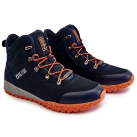 Trekkingskor för män Memory Foam Big Star KK174110 Marinblå 1