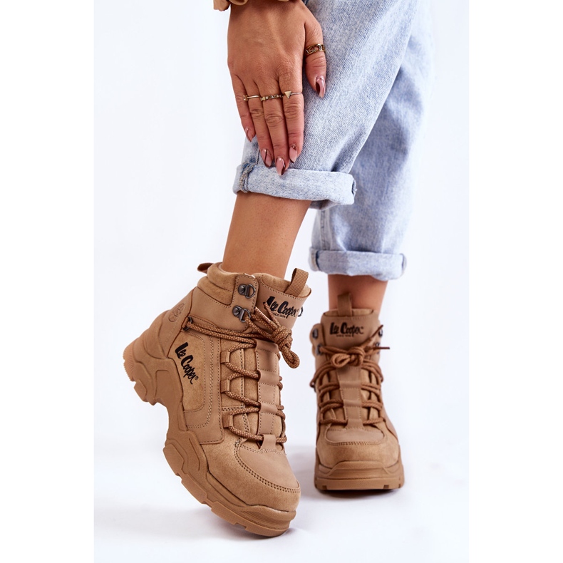 Trekkingskor för kvinnor Trappers Lee Cooper LCJ-22-31-1442 Brun beige 1