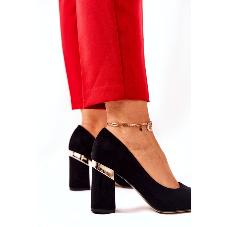 Kvinnors mocka Lewski -pumpar 3117 svart 4