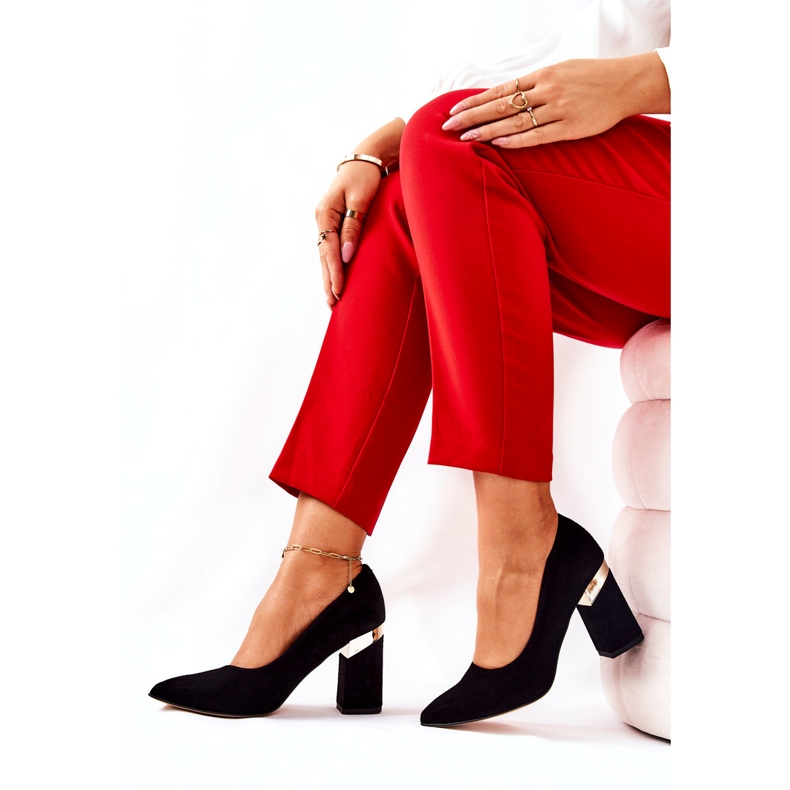 Kvinnors mocka Lewski -pumpar 3117 svart 2