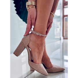 PA1 Formella pumps på Orchid Champagne-posten gyllene 1