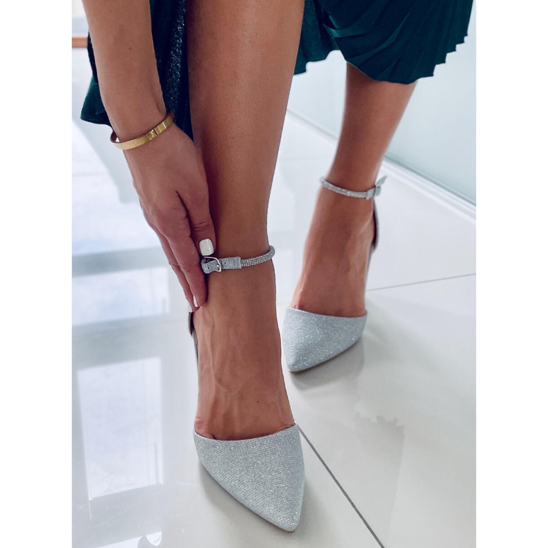 PA1 Formella pumps på Orchid Silver-stolpen grå 1