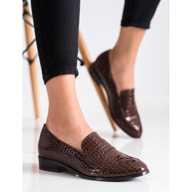 Snake Print VINCEZA loafers brun 2