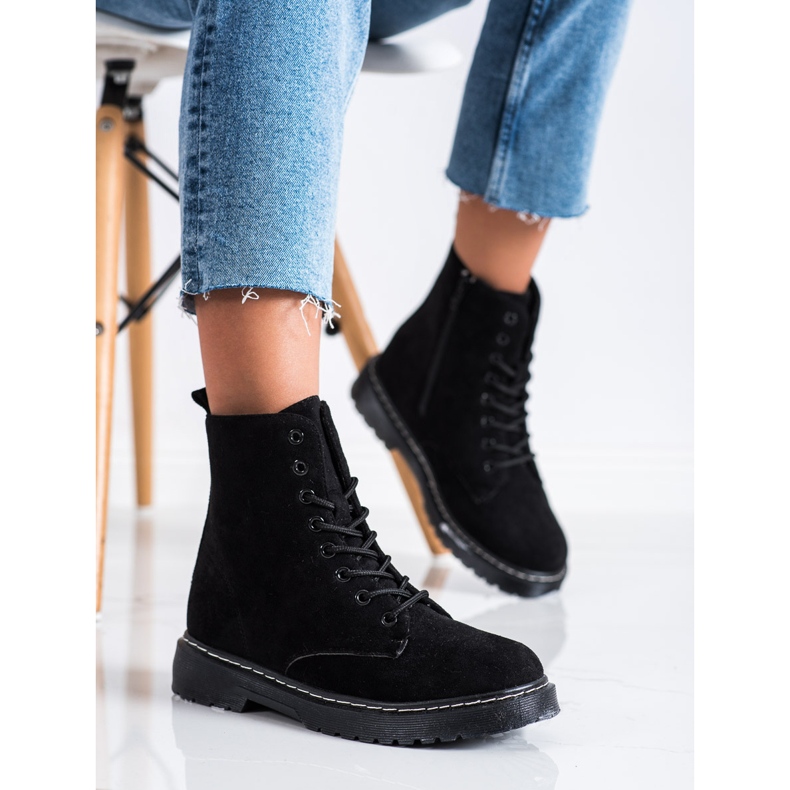 SHELOVET Varm mocka Trappers svart 1