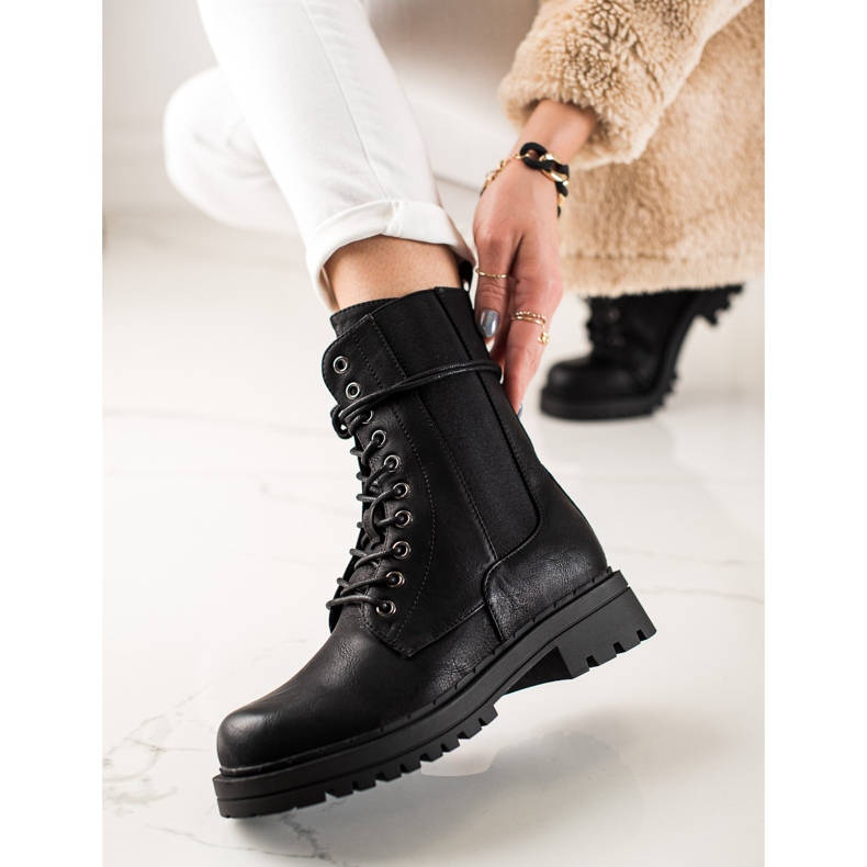Super Mode Casual Trappers Boots svart 1