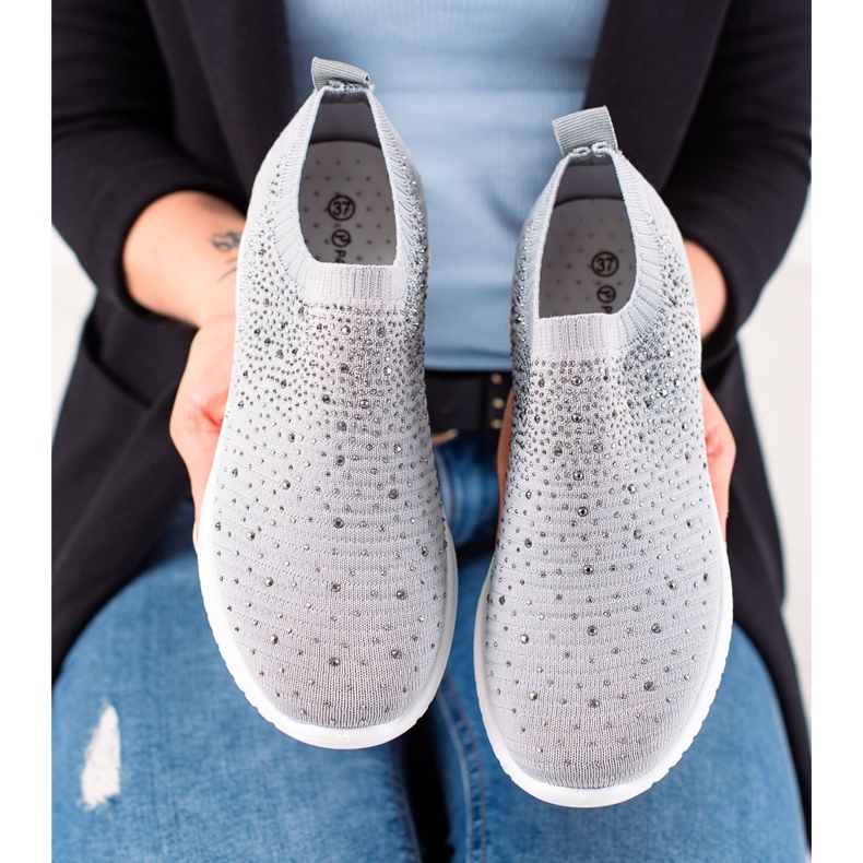 W. Potocki Sneakers Med Potocki Kristaller grå 1