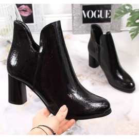 Stövlar lackerade på stolpisolerade Jezzi W JEZ385A svart 1