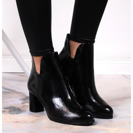 Stövlar lackerade på stolpisolerade Jezzi W JEZ385A svart 2