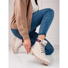 Damfångare isolerade med shelovet-päls beige 2