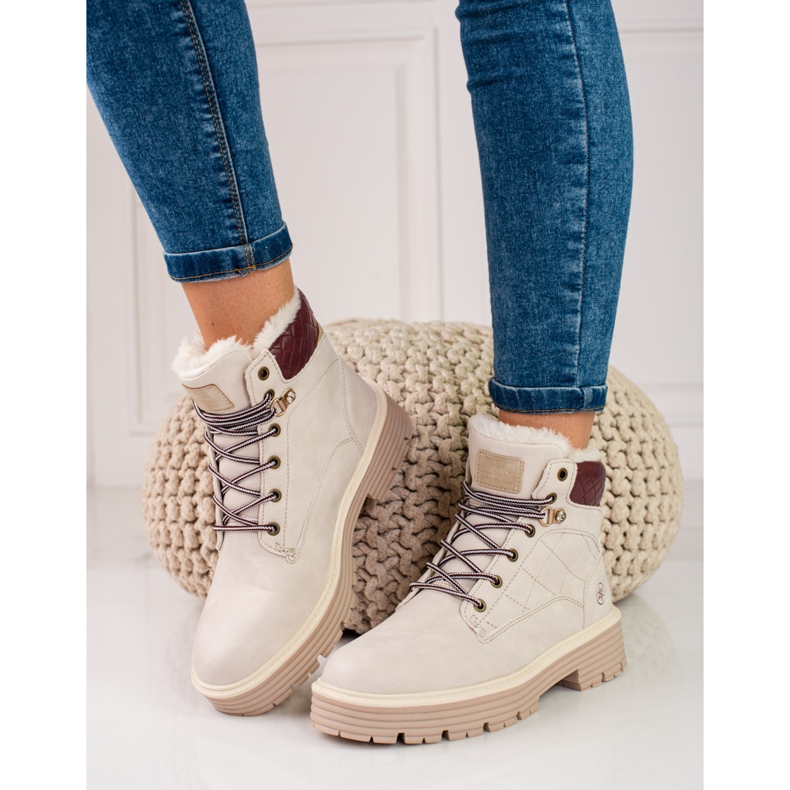 Damfångare isolerade med shelovet-päls beige 1