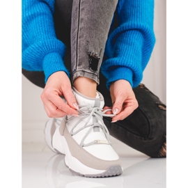 Vita snöstövlar för kvinnor Big Star KK274272 beige 2