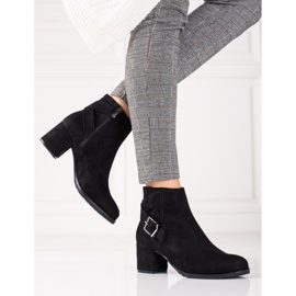 T.Sokolski Stövletter i mocka på Sokolski-stolpen svart 2