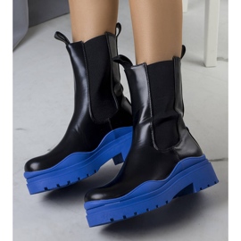 BM Svarta stövlar på blå Jadiel-sula 1