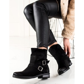 W. Potocki Potocki slip-on stövlar i mocka svart 1