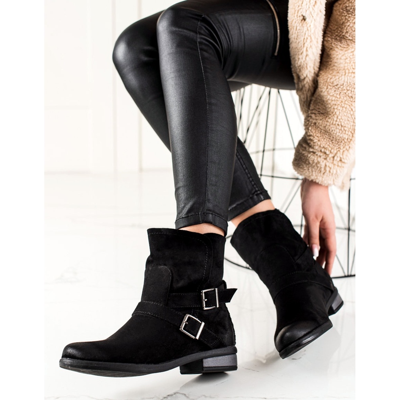 W. Potocki Potocki slip-on stövlar i mocka svart 1