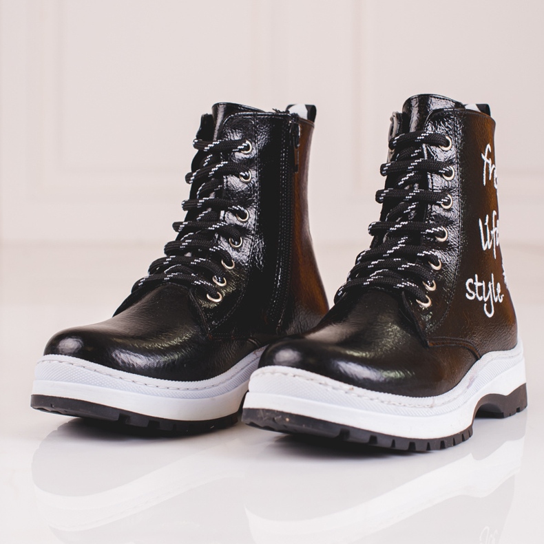 W. Potocki Svarta tjejstövlar från Potocki 1