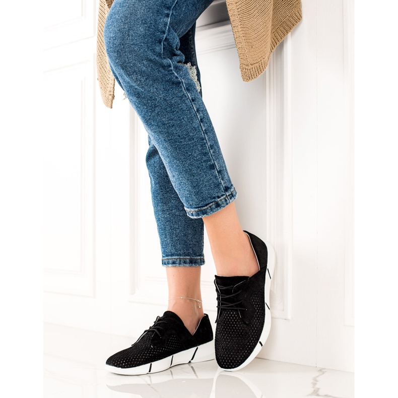 Evento Svarta läderskor med snörning 2