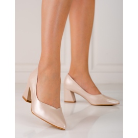 Dampärlpumpar på Shelovet-stolpen beige 2