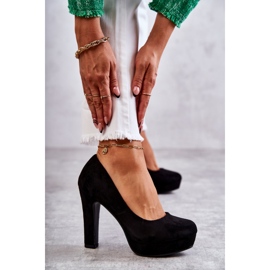 WS1 Klassiska Mocka Pumps On Heel Svart Soro 4