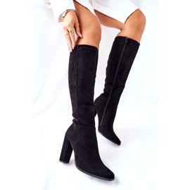 PS1 Damskor på hälen varm svart Finner 4