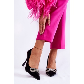 PS1 Eleganta svarta Alyssa-stilettos med rosett 2