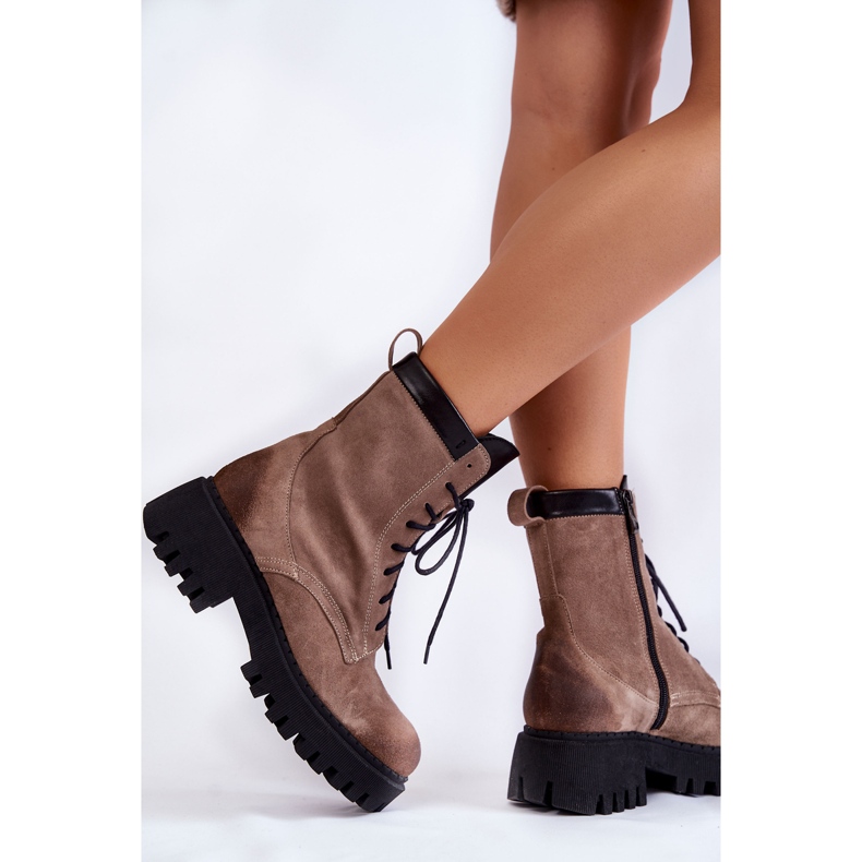 PL5 Klassiska mocka varma stövlar Brun Caima beige 2