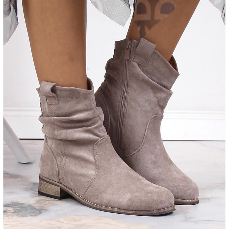 Dammocka, varma cowboystövlar, beige Jezzi 2