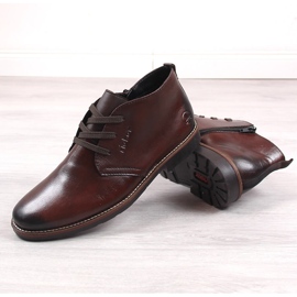 Stövlar i läder isolerade med fårull, brun Rieker 15300-25 1