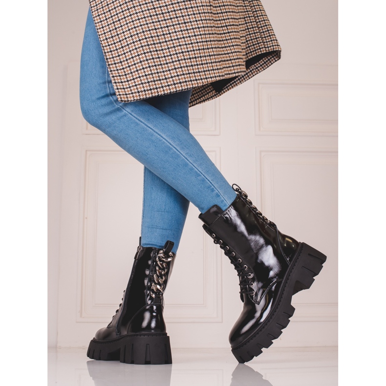 Svarta Shelovet-läderväskor för kvinnor 2