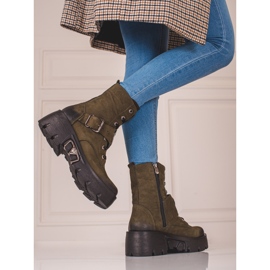 Shelovet-läderarbetare för kvinnor grön 1