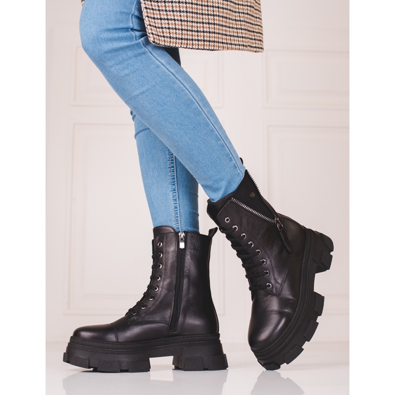 Skinnväskor för kvinnor med en dekorativ Shelovet-dragkedja svart 2