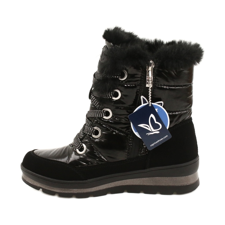 Kvinnors svarta snöstövlar med caprice membran 9-26226-29 019 2