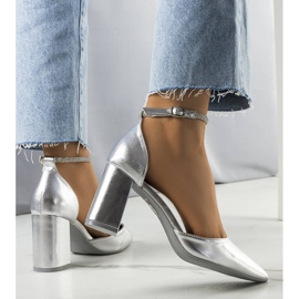 BM Silver pumps med Leighton cubic zirconia silver- 1