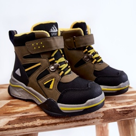 PE1 Barnstövlar Trappers Uppvärmda Med Ull Khaki Marco svart grön gul 1